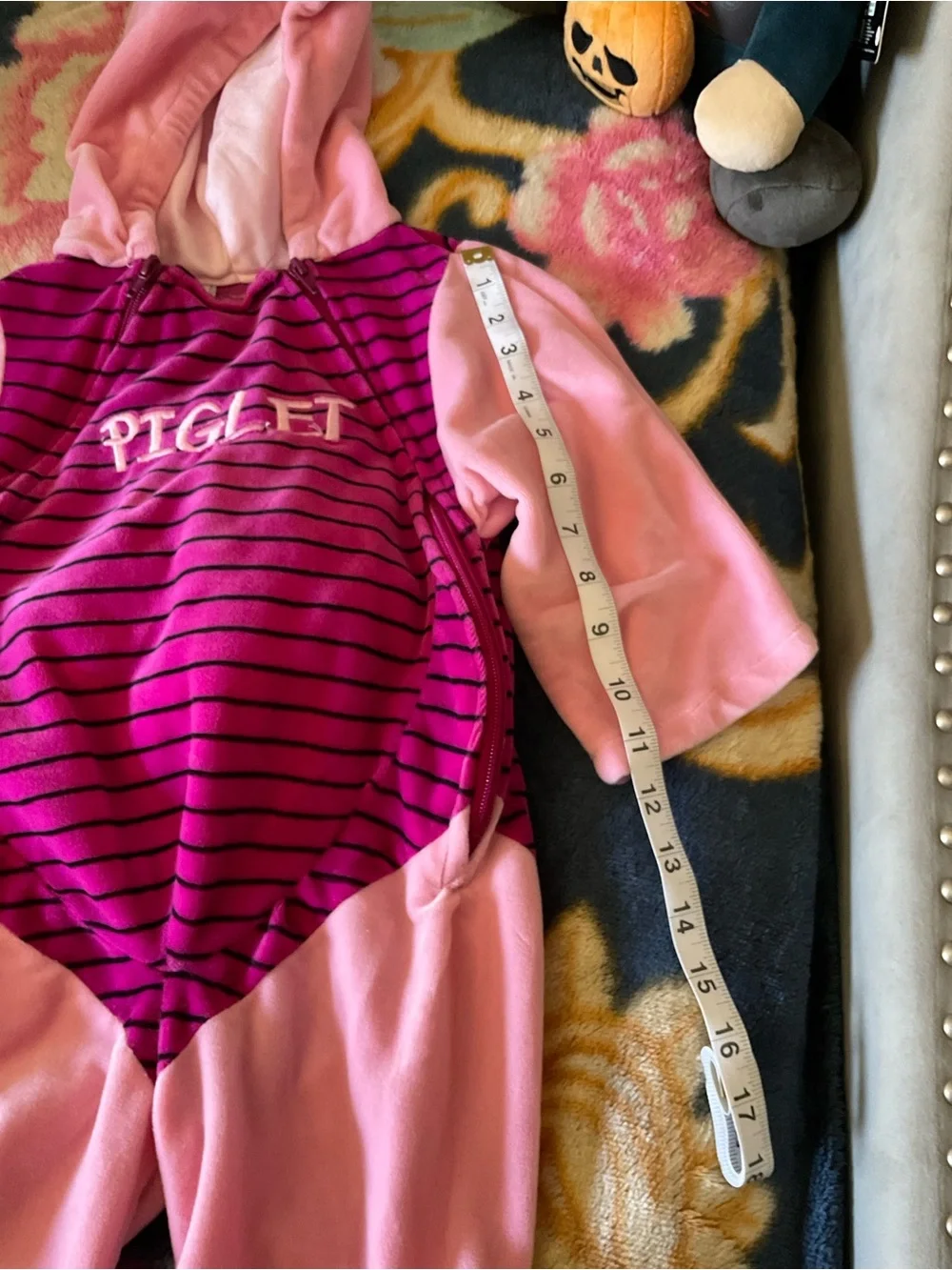 Disney Pink and Magenta Hooded Baby Romper - Picture 8 of 9